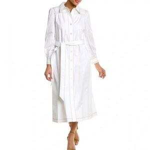 Tory Burch artist dress, size 6, white Color, 100% cotton